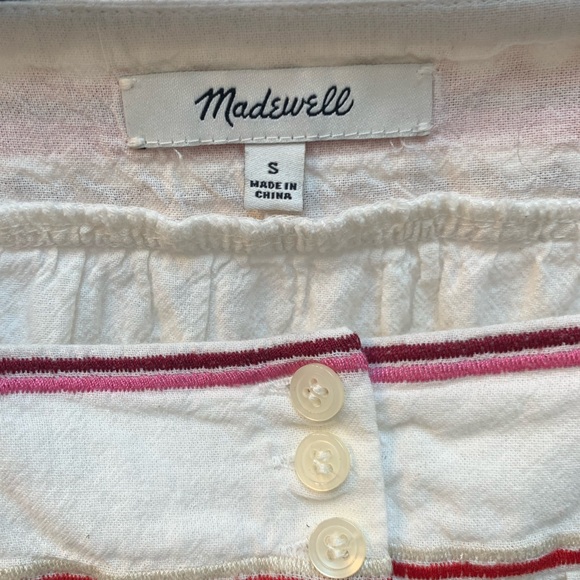 Madewell White Embroidered Sandblossom Floral Short-sleeve Top size S - Picture 5 of 10